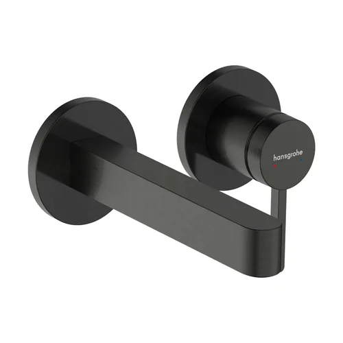 hansgrohe Finoris Einhebel-Waschtischmischer Unterputz für Wandmontage mit Auslauf 16,8 cm Brushed Black Chrome