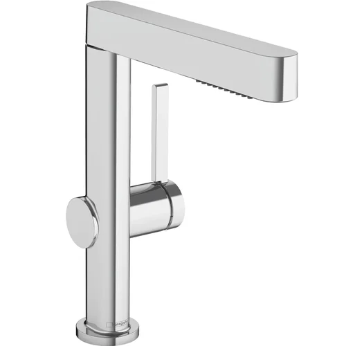 hansgrohe Finoris Einhebel-Waschtischmischer 230 mit Ausziehbrause, 2jet und Push-Open Ablaufgarnitur Chrom