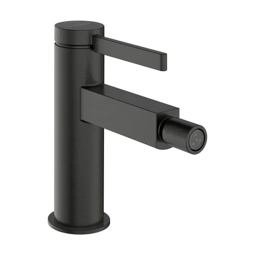 hansgrohe Finoris Einhebel-Bidetmischer mit Push-Open Ablaufgarnitur Brushed Black Chrome