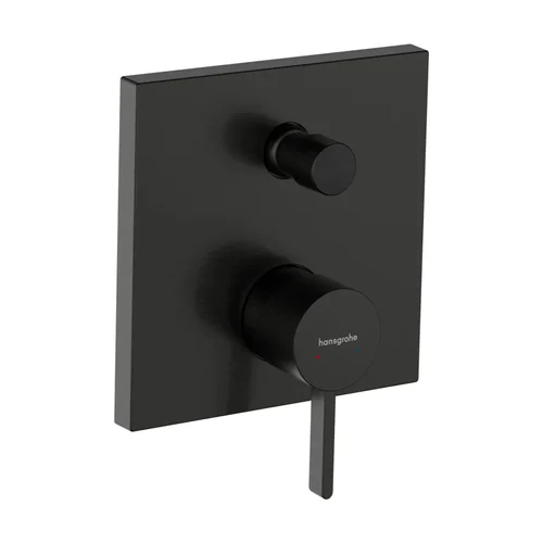 hansgrohe Finoris Einhebel-Wannenmischer Unterputz mit integrierter Sicherungskombination nach EN1717 für iBox universal Brushed Black Chrome