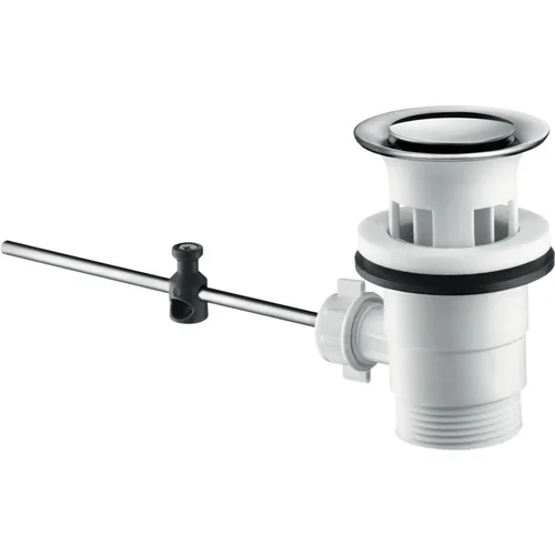 hansgrohe Ablaufventil Kunststoff mit Edelstahl Blende Chrom