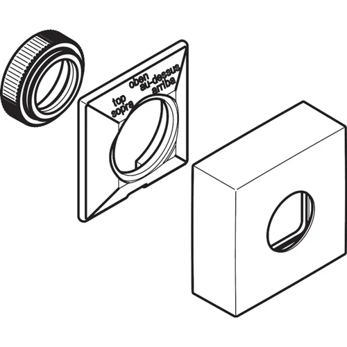 hansgrohe Metropol Rosette 65 × 65 mm WAP/DAP Mattschwarz