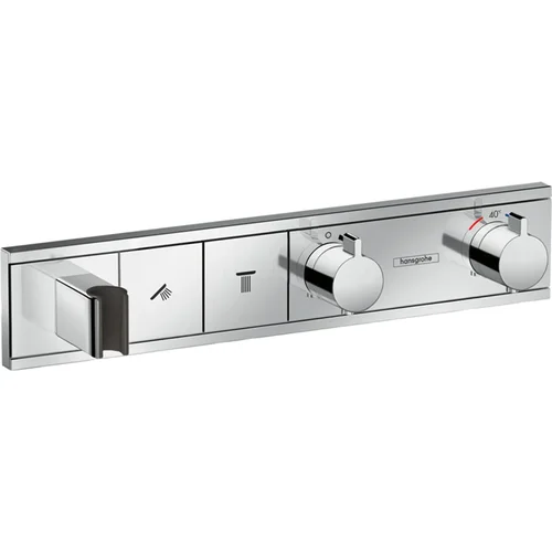 hansgrohe RainSelect Thermostat Unterputz für 2 Verbraucher mit integriertem Brausehalter Chrom
