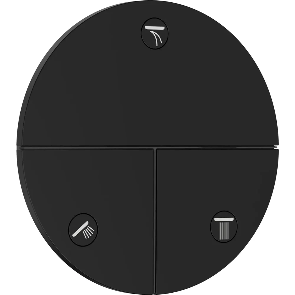 hansgrohe ShowerSelect Comfort S Ventil Unterputz für 3 Verbraucher Mattschwarz