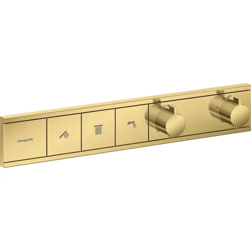 hansgrohe RainSelect Thermostat Unterputz für 3 Verbraucher Polished Gold Optic