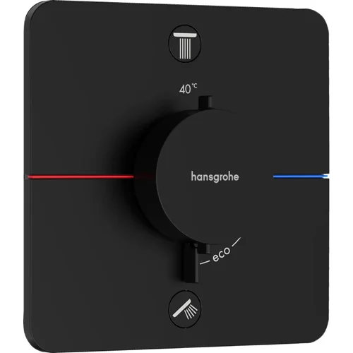 hansgrohe ShowerSelect Comfort Q Thermostat Unterputz für 2 Verbraucher Mattschwarz