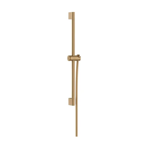 hansgrohe Unica Brausestange Pulsify S 65 cm mit Push Handbrausehalter und Isiflex Brauseschlauch 160 cm Brushed Bronze