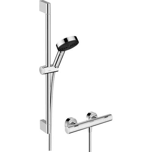 hansgrohe Pulsify Select S Brausesystem 105 3jet Relaxation EcoSmart mit Ecostat Fine und Brausestange 65 cm Chrom