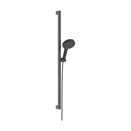 hansgrohe Raindance Alive Select S Brauseset 125 3jet EcoSmart mit Brausestange Unica E Puro 90 cm und Easy Slide Brausehalter Brushed Black Chrome