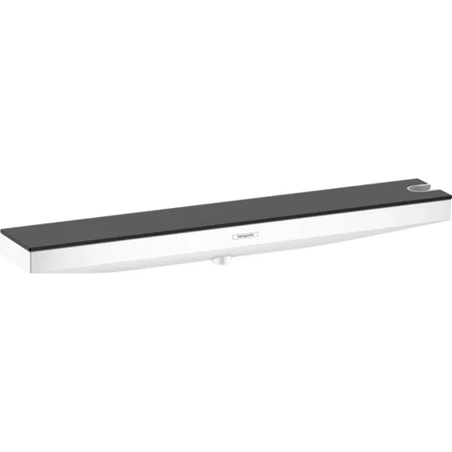 hansgrohe Rainfinity Wandanschluss Porter 500 mit Brausehalter rechts und Duschablage Mattweiß