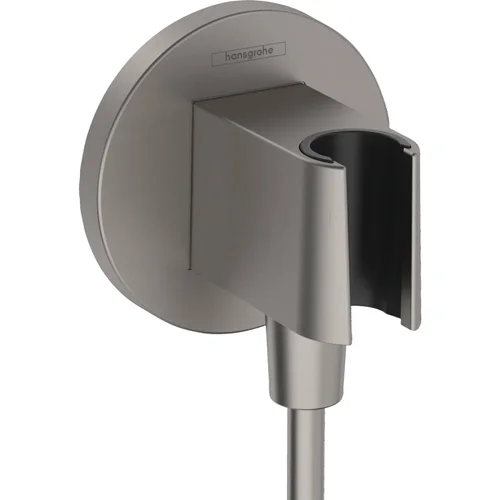 hansgrohe FixFit S Wandanschluss mit Brausehalter Brushed Black Chrome