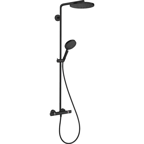 hansgrohe Raindance S Showerpipe 240 1jet PowderRain EcoSmart mit Thermostat Mattschwarz
