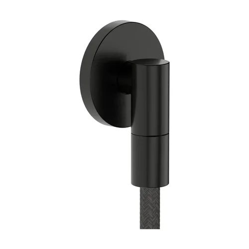 hansgrohe FixFit Fine S Wandanschluss mit Rückflussverhinderer Brushed Black Chrome