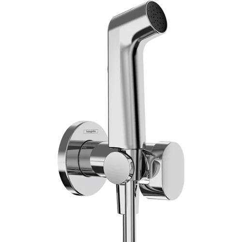 hansgrohe Bidette Handbrause 1jet S EcoSmart für Warmwasser mit Brausehalter und Brauseschlauch 125 cm Chrom