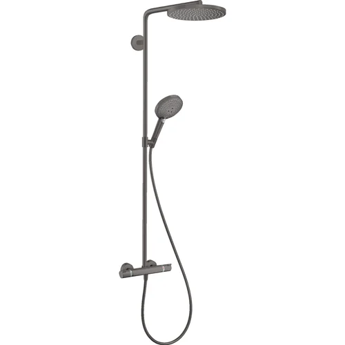 hansgrohe Raindance S Showerpipe 240 1jet PowderRain EcoSmart+ mit Thermostat Brushed Black Chrome