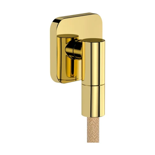hansgrohe FixFit Fine Q Wandanschluss mit Rückflussverhinderer Polished Gold Optic