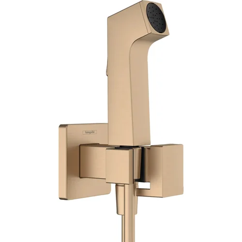hansgrohe Handbrause Bidette E f.Warmwasser - m. Schlauch 1250mm und Porter BBR Brushed Bronze