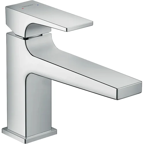 hansgrohe Metropol Einhebel-Waschtischmischer 100 mit Hebelgriff und Push-Open Ablaufgarnitur Chrom