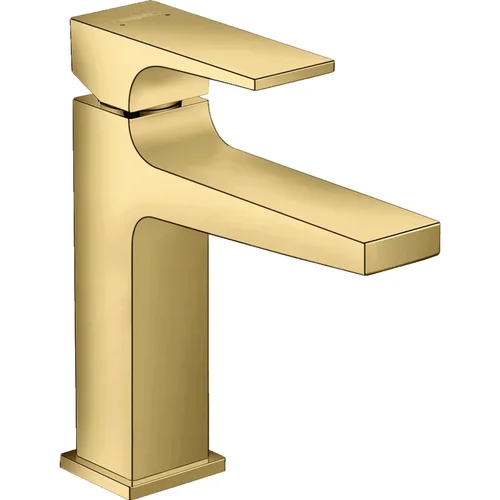 hansgrohe Metropol Einhebel-Waschtischmischer 110 mit Hebelgriff und Push-Open Ablaufgarnitur Polished Gold Optic