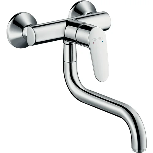 hansgrohe Focus M41 Einhebel-Küchenmischer, Wandmontage Lowspout, 1jet Chrom