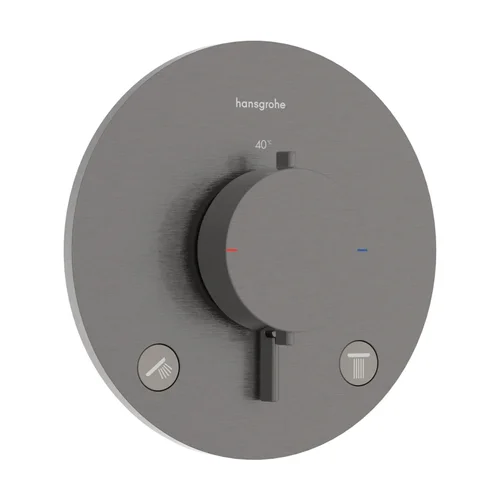 hansgrohe Ecostat Comfort S Thermostat Unterputz für 2 Verbraucher Brushed Black Chrome