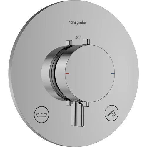 hansgrohe Ecostat Comfort S Thermostat Unterputz für 2 Verbraucher mit integrierter Sicherungskombination nach EN1717 Chrom