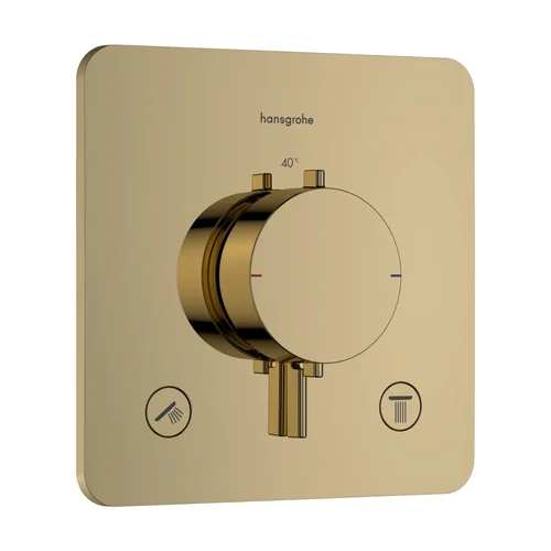 hansgrohe Ecostat Comfort Q Thermostat Unterputz für 2 Verbraucher Polished Gold Optic