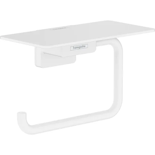hansgrohe AddStoris Q Toilettenpapierhalter mit Ablage Mattweiß