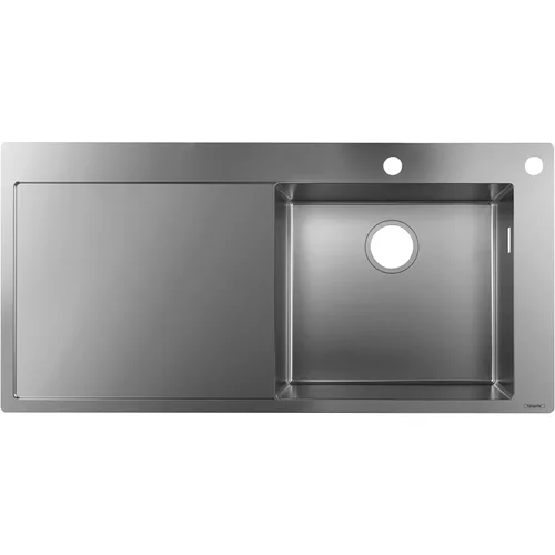 hansgrohe S71 S717-F450 Einbauspüle 450 mit Abtropffläche links Edelstahl