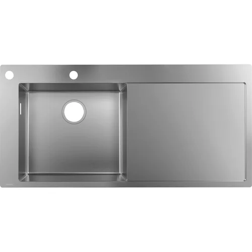 hansgrohe S71 S718-F450 Einbauspüle 450 mit Abtropffläche rechts Edelstahl