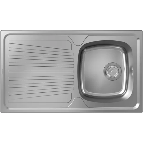 hansgrohe S21 S210-A342 86 Einbauspüle 342 mit Abtropffläche und manueller Ablaufgarnitur Edelstahl