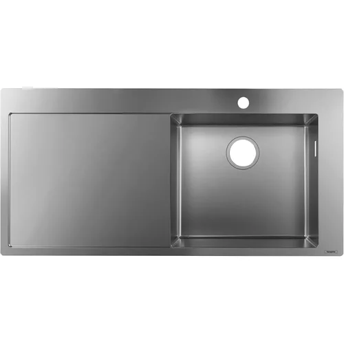 hansgrohe S71 S715-F450 Einbauspüle 450 mit Abtropffläche links Edelstahl