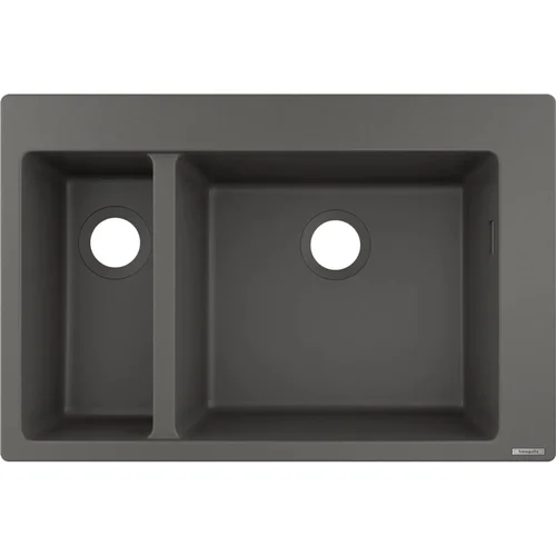 hansgrohe S51 S510-F635 Einbauspüle 180/450 Steingrau
