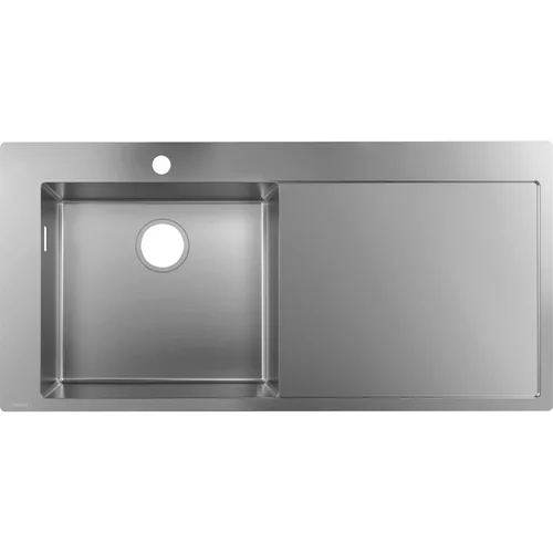 hansgrohe S71 S716-F450 Einbauspüle 450 mit Abtropffläche rechts Edelstahl