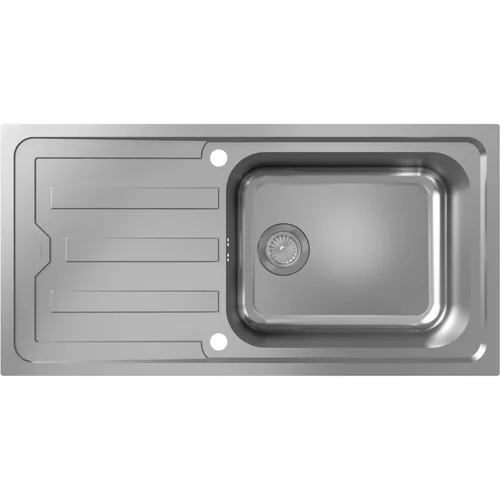 hansgrohe S44 S440-F500 100 Einbauspüle 500 mit Abtropffläche und automatischer Ablaufgarnitur Edelstahl