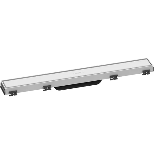 hansgrohe RainDrain Match Fertigset Duschrinne 600 mit höhenverstellbarem Rahmen Mattweiß