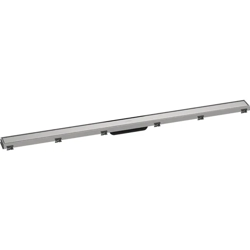 hansgrohe RainDrain Match Fertigset Duschrinne 1200 mit höhenverstellbarem Rahmen Edelstahl gebürstet