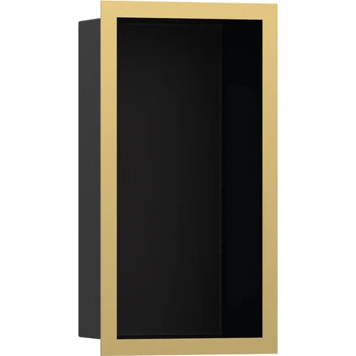 hansgrohe XtraStoris Individual Wandnische Mattschwarz mit Designrahmen 300/150/100 Polished Gold Optic