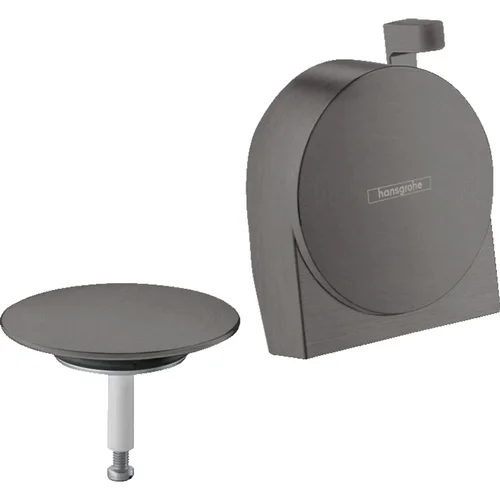 hansgrohe Exafill S Fertigset Wanneneinlauf, Ablauf- und Überlaufgarnitur Brushed Black Chrome
