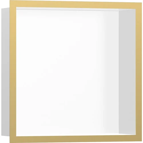 hansgrohe XtraStoris Individual Wandnische Mattschwarz mit Designrahmen 300/300/100 Polished Gold Optic