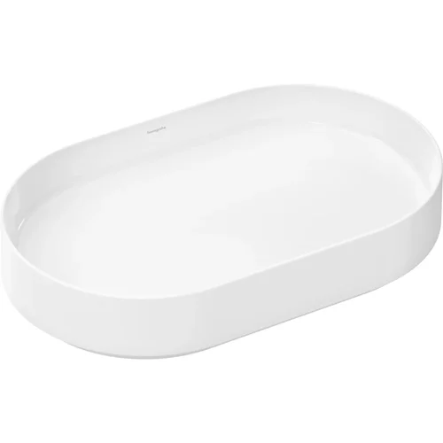 hansgrohe Xuniva Evo U Aufsatzwaschtisch 650/400 ohne Hahnloch und Überlauf, SmartClean, HygieneEffect Weiß