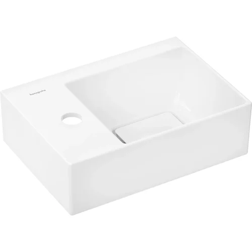 hansgrohe Xevolos E Handwaschbecken 360/250 mit Hahnloch links ohne Überlauf, SmartClean Weiß