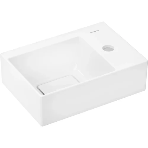hansgrohe Xevolos E Handwaschbecken 360/250 mit Hahnloch rechts ohne Überlauf, SmartClean Weiß