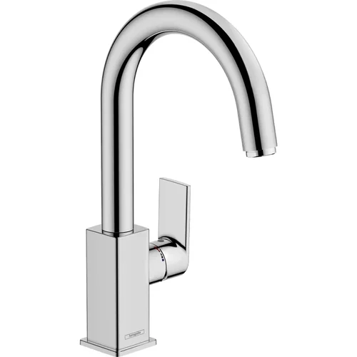 hansgrohe Vernis Shape Einhebel-Waschtischmischer mit Schwenkauslauf und Zugstangen-Ablaufgarnitur Chrom