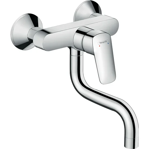 hansgrohe Logis M31 Einhebel-Küchenmischer, Wandmontage Lowspout, 1jet Chrom