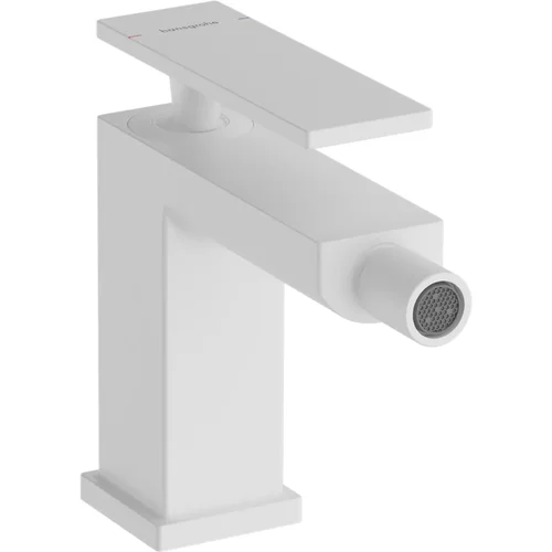 hansgrohe Tecturis E Einhebel-Bidetmischer mit Zugstangen-Ablaufgarnitur Mattweiß