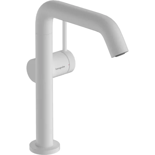 hansgrohe Tecturis S Einhebel-Waschtischmischer 210 Fine CoolStart EcoSmart+ mit Schwenkauslauf und Push-Open Ablaufgarnitur Mattweiß