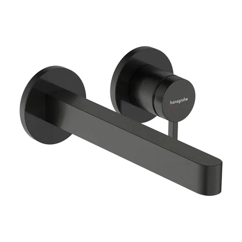 hansgrohe Finoris Einhebel-Waschtischmischer Unterputz für Wandmontage mit Auslauf 22,8 cm Brushed Black Chrome