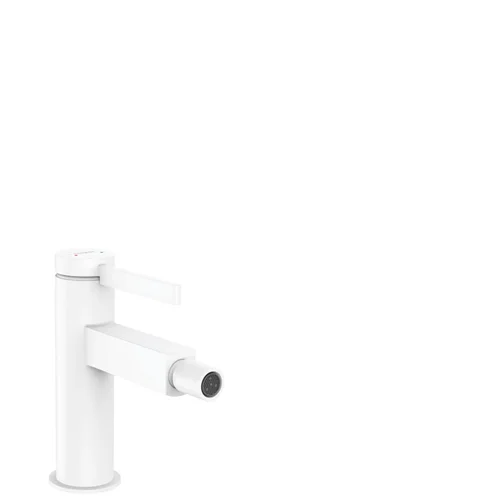 hansgrohe Finoris Einhebel-Bidetmischer mit Push-Open Ablaufgarnitur Mattweiß