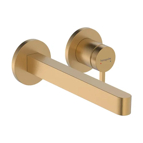 hansgrohe Finoris Einhebel-Waschtischmischer Unterputz für Wandmontage mit Auslauf 22,8 cm Brushed Bronze